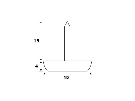 Подпятник на гвозде, черный (1000 шт.)