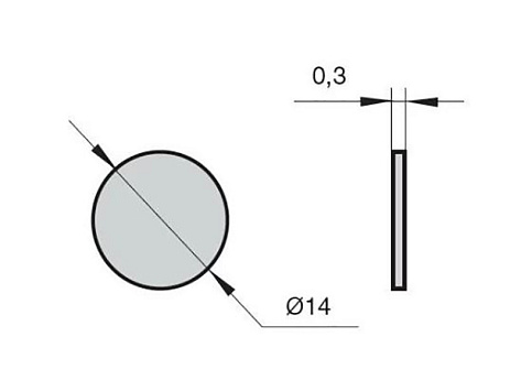 Заглушка-самоклейка d=14мм, черный графит 044, комплект 25шт.