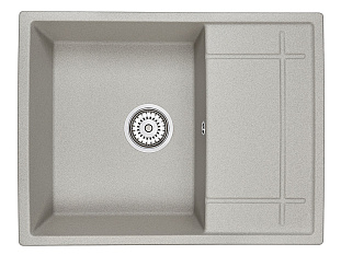 Мойка кухонная Granula 6501, 650x500х200мм, БАЗАЛЬТ, искусственный камень, в комплекте
