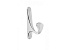 Крючок мебельный LUIS K102CP.2, однорожковый, хром полированный, Boyard
