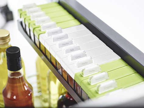 Полка для специй Комфорт II, Арена КЛАССИК, 479x133x76 мм, титан, Art. 152770102, Kessebohmer