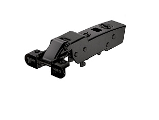 Петля для ал. профиля толщиной до 32 мм Sensys 8631i Alu TA32 полунакладная 95*, с демпфером, с шурупами, черный обсидиан Art. 9091225