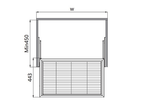 Unihopper Coka корзина выкатная сетчатая, 565-595x445x180 мм, плавное закрывание, Art. WS4170S.060.MK