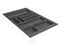 Лоток для столовых приборов OrgaTray 440 для InnoTech Atira/AvanTech YOU/ArciTech, Гл441-520xШ175-200, пластик,  антрацит, Art.9194992, Hettich