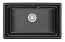 Мойка кухонная Granula KS-7303U, 730х450х195мм,Черный, искусственный камень, в комплекте