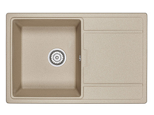 Мойка кухонная Granula 7804, 780x500х200мм, ПЕСОК, искусственный камень, в комплекте