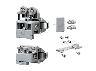 Комплект фурнитуры WingLine L "medium" 12кг/H2400мм с самозакрыванием, правый,  серый, без петель Art. 9339366, Hettich