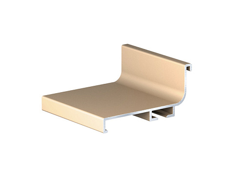 Ручка-профиль, Gola L-образная, 4,0 м, золото, Россия