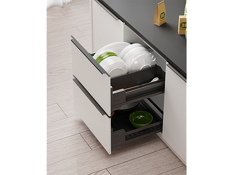 Сушилка выкатная Ф445, Дайнинг Агент 800 мм (модули: 2 с реш Б, с реш М), антрацит, дно антрацит, Art. 2395319846, Kessebohmer