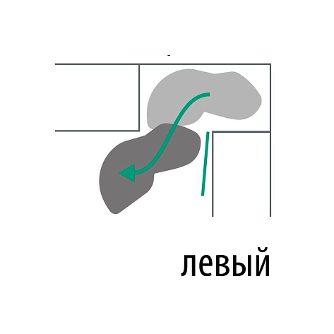 Комплект Леманс, 500 мм, высота 1265мм, Арена ПЬЮР, 4 полки, с доводчиком, левый, антрацит, цвет дна антрацит, Art. 2905839846, Kessebohmer