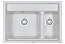 Мойка кухонная Granula KS-7302, 730х510х245мм, арктик , искусственный камень