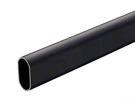 Штанга овальная 30х15x3000х0,7мм, сталь, черный матовый