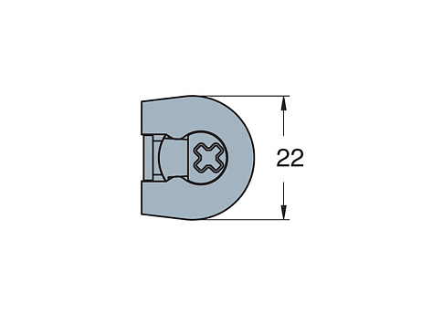 Стяжка-полкодержатель SYSTEM 6 DROP ON, светло-коричневый, Art. 006383-868-001, Titus