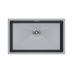 Мойка Paulmark LUMI, LU74-GRM, 740х460х210 мм, серый металлик, в комплекте