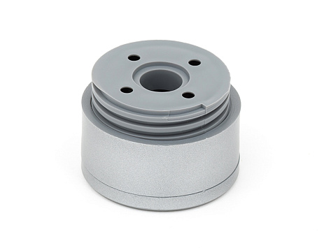 Опора Рондо альто, регулируемая D60, H30+10, круглая, пластиковая, матовый хром