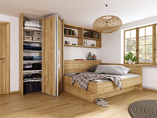 ARISTO 4в1 Складная правая дверь в проём L<1200 H<2700, серебро матовое