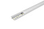 Профиль врезной алюминиевый для светодиодной ленты, анод. серебро, с мат. экраном и заглушками 22х6х3000 мм. LR37-L3-M