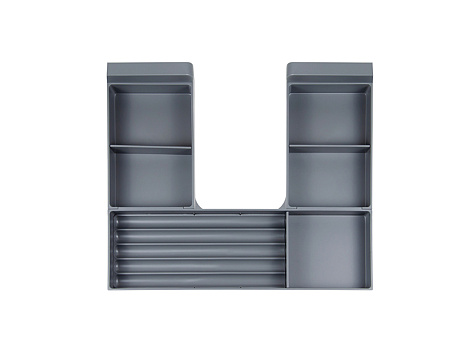 Комплект лотков с держателем задней стенки СТАРТ под мойку, SBH70/GRPH, графит, Boyard