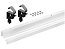 Комплект профилей WingLine L, 1200 мм с перфорацией, алюминий, белый Art. 9279168, Hettich