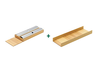 Лоток для ящика ФайнЛайн Линик, 300 мм, глубина 500 мм + держатель для фольги, дуб натуральный, ROCKENHAUSEN, Art. 2373770369, Kessebohmer