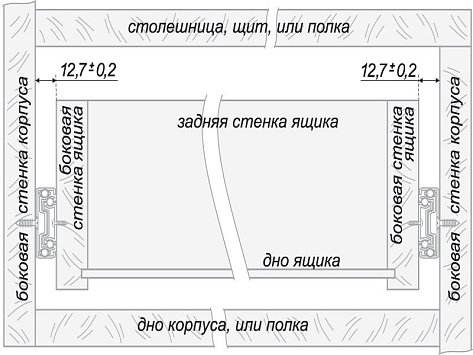 Направляющие для ящиков шариковые полного выдвижения 42х500мм, DB4501Zn/500, Boyard