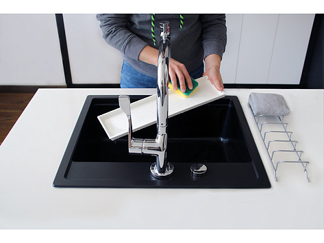 Сушилка выкатная И1234, Дайнинг Агент 900 мм (модули: д/посуды Б, д/посуды М, д/приборов, с реш Б), титан, дно белое, Art. 2395389706, Kessebohmer