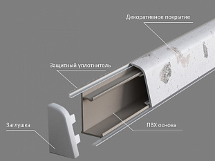 Плинтус TwinC 8360/S Nelson Oak 32*4200