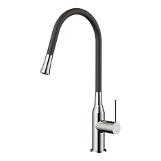 Смеситель Omoikiri Yatomi-BN-BL, нержавеющая сталь/черный