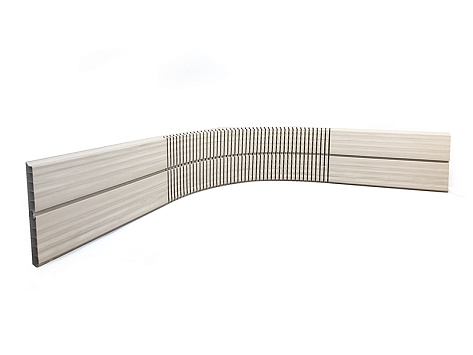 Закругление для цоколя универсальное H-100 мм, белый глянец