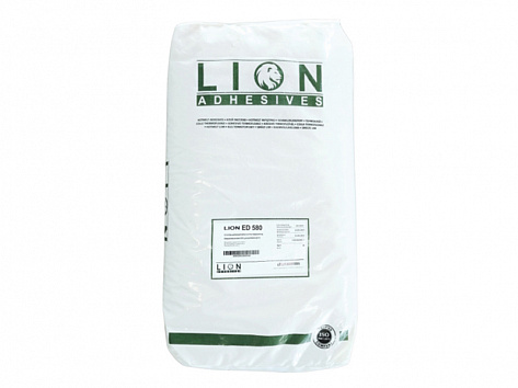 Клей-расплав для кромочных пластиков, LION ED-580 белый, 25 кг, мешок