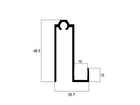 Профиль горизонтальный нижний SLIM, белый глянец 6000, Dorwell