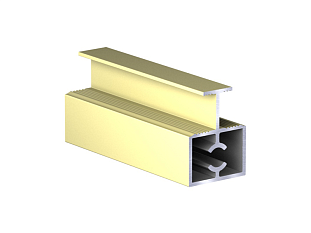 GDS40R Профиль горизонтальный средний под шуруп SLIM, золото 3000, Dorwell