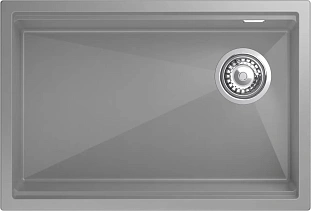 Мойка кухонная LINO 654-R 1-чаш 650х440мм grigio metallizzato арт.LN-654-R grigio metallizzato, Rivelato