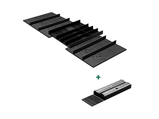 Лоток для ящика ФайнЛайн, 1000 - 1200 мм/500 мм + держатель для фольги, ясень черный, ROCKENHAUSEN, Art. 2373840368, Kessebohmer