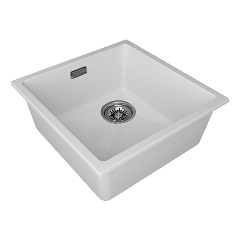 Мойка Paulmark LUMI, LU45SK-WH, 455х460х210 мм, белый, в комплекте