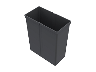 Контейнер для сбора мусора Pull, 40 литров, пластик, антрацит, Art. 9279394, Hettich
