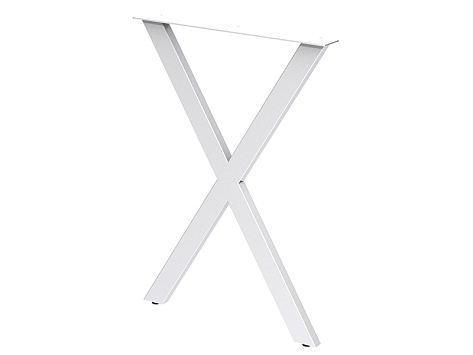 Опора барная X-образная, 30х60, 840x595+5мм, усиленная, белый глянцевый (RAL 9016)