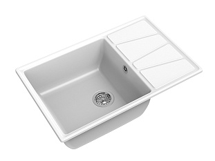 Мойка кухонная Granfest GF - V-780L, 780x500x200мм, иней, искусственный камень, в комплекте