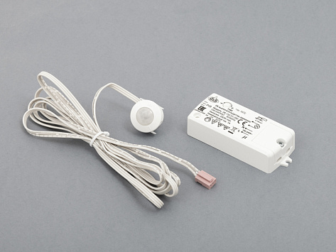 Датчик движения до 2м, 220V/80-250W шнур 2м. белый