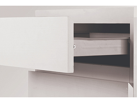 Металлобокс SAMBOX H54, 450 мм, без креплений, белый, низкий ящик по духовку, Samet