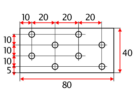 Пластина стальная 75x40х1