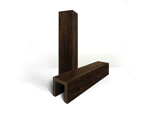 Декоративная рейка 2780x40x20 мм, открытые WOOD (ETW02)Raven, ETERNO