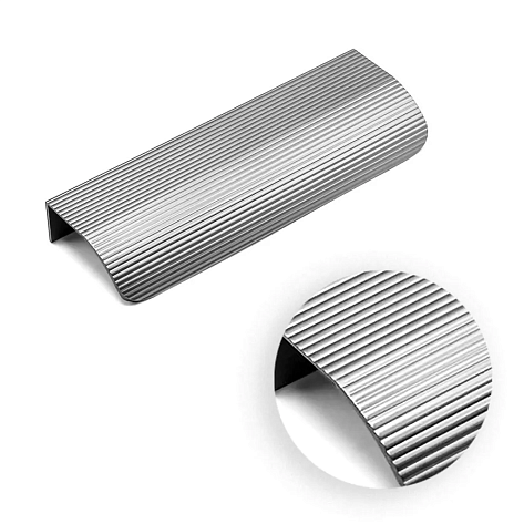 Ручка мебельная, торцевая TOUQUET, 90/130 мм, брашированный никель, Бельгия