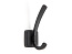 Крючок мебельный ГЕНРИ K217BL.9, двухрожковый, матовый чёрный, Boyard