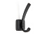 Крючок мебельный ГЕНРИ K217BL.9, двухрожковый, матовый чёрный, Boyard