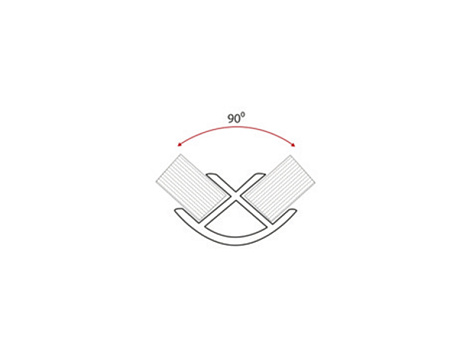 Угловое соединение для цоколя 90 H-150 мм, алюминий гладкий