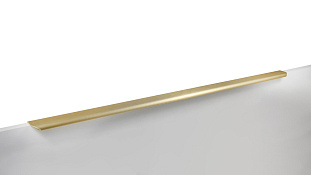 Ручка мебельная, торцевая MONTE RT110BSG.1/000/900, 384x2 / 900 мм, брашированное сатиновое золото, Boyard