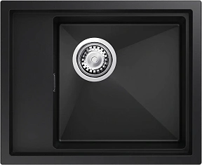 Мойка кухонная NOBILE 544-L 1-чаш 540х440мм nero арт.NB-544-L nero, Rivelato