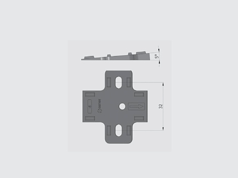 Подкладка угловая для петель STAR/STAR TRACK +5*, Art. 102112, Samet