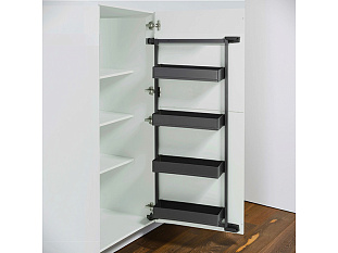 Тандем Сайд 600 мм (рама + 4 полки), Арена ПЬЮР, высота 1100 мм, антрацит, цвет дна антрацит, антислип, Art. 36109846, Kessebohmer